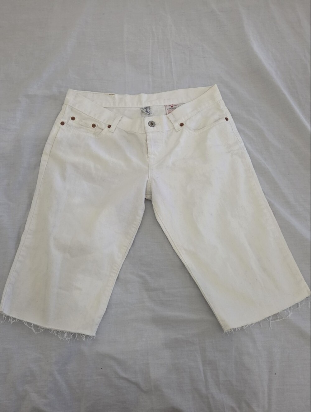 Vintage Lucky Brand White Denim Jorts Lil Maggie Bermuda Shorts